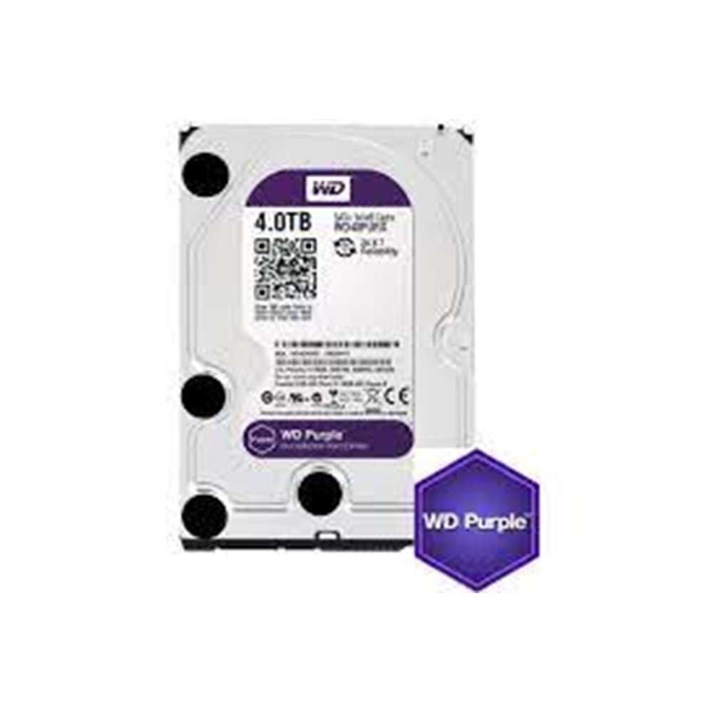 4TB 3.5WD SATA 64MB PURPLE WD40PURZ 7/24(3YIL GARANTİ)