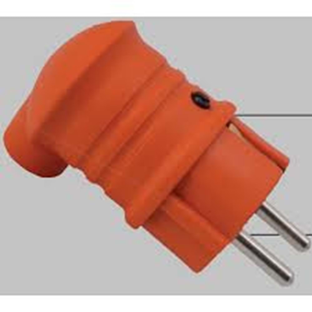 HOROZ TOPRAKLI L FİŞ TURUNCU KAUÇUK IP44 800 401 001