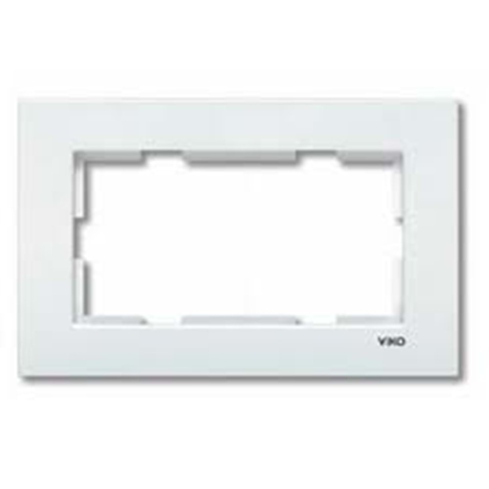 VİKO KARRE BEYAZ İKİLİ SIVA ALTI PRİZ ÇERÇEVE 90960206