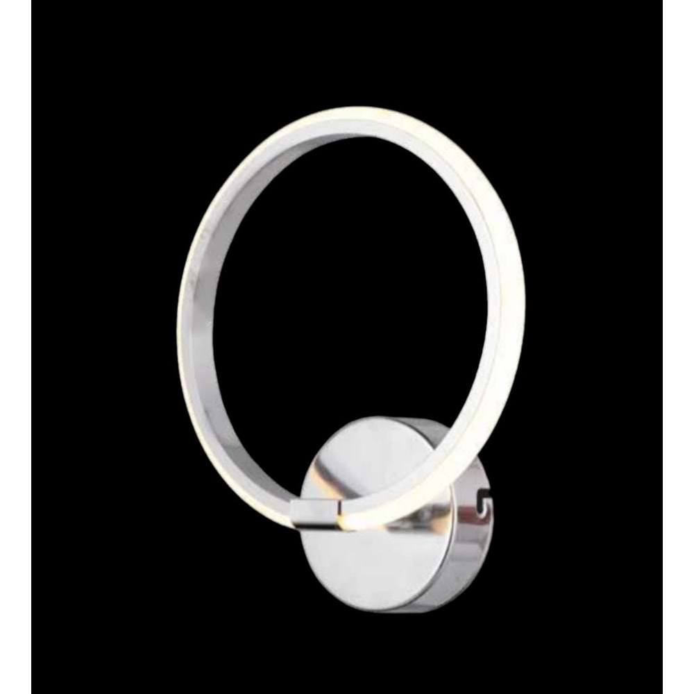 ACR-AP-02-APLİK-CH KROM KASA 15W 3 RENKLİ DEKORATİF DUVAR APLİK