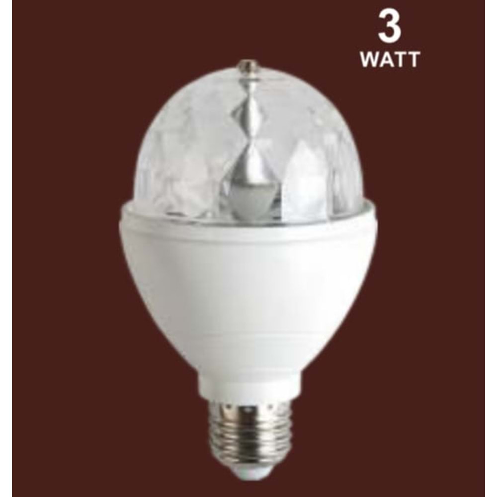 ARTI LED ART-712 3WATT RGB E27 DUY LED AMPUL