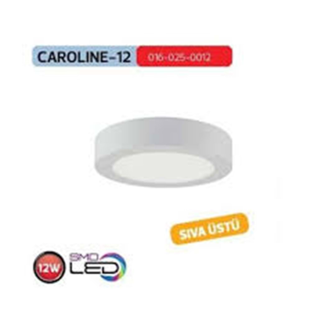 HOROZ 12W SIVA ÜSTÜ LED PANEL 3000K CAROLINE-12 016 025 0012