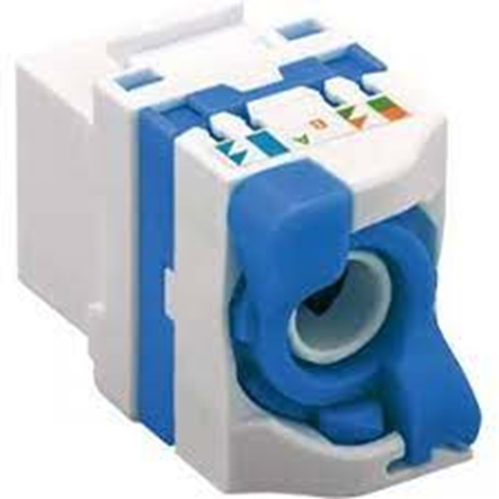 CAT6 UTP 180 DEGREE KEYSTONE JACK ÇEVİRMELİ BLUE(KJ-UC6-18056)