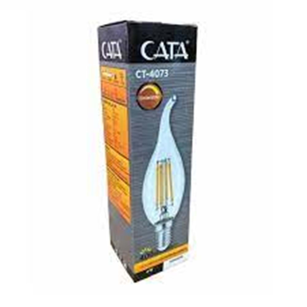 CATA 4W DİMMERLİ FLAMANLI ŞEFFAF LED BUJİ AMPUL GÜNIŞIĞI CT-4073