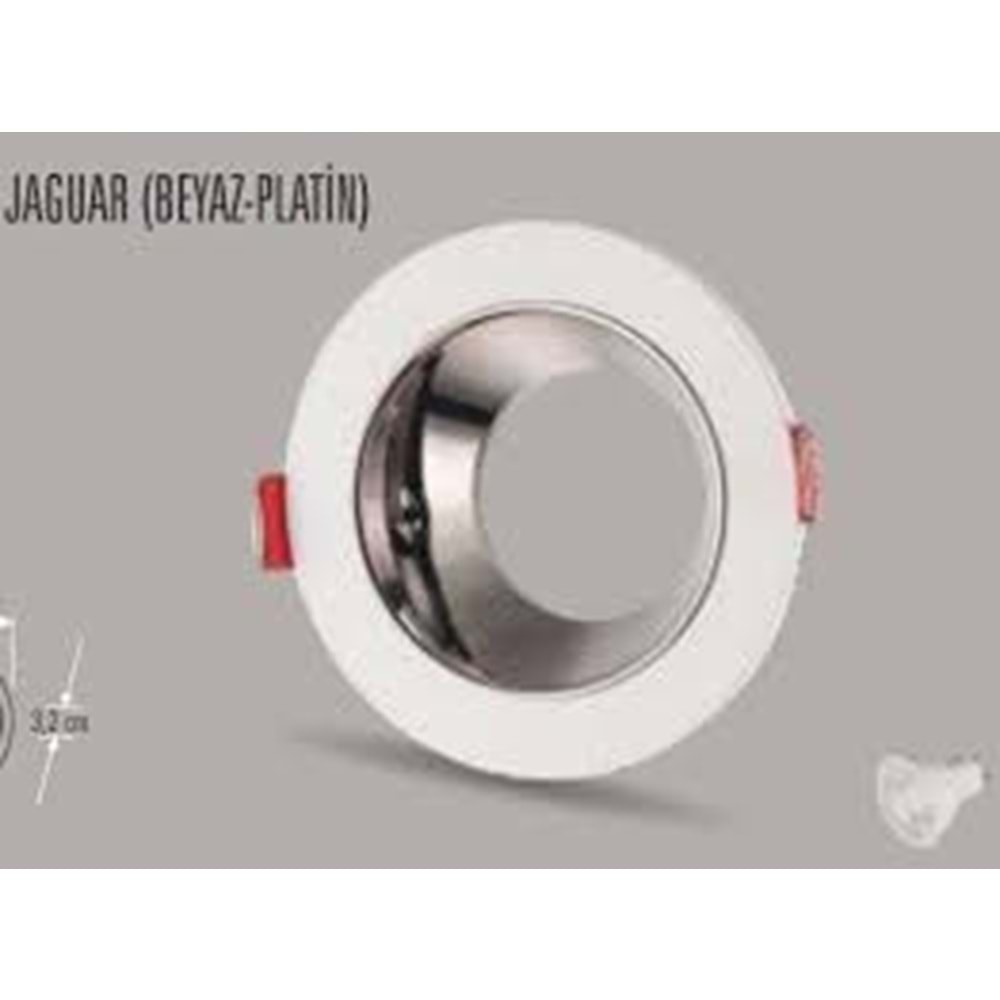 CATA JAGUAR BEYAZ - PLATİN DEKORATİF SPOT CT-5046