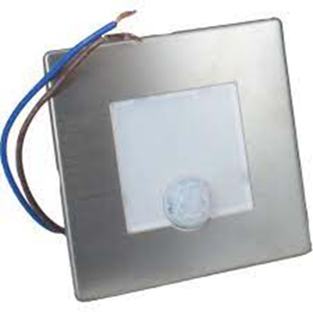CATA 1.5W SENSÖRLÜ KORİDOR ARMATÜR 6400K SATEN KASA BEYAZ IŞIK KARE CT-5173B