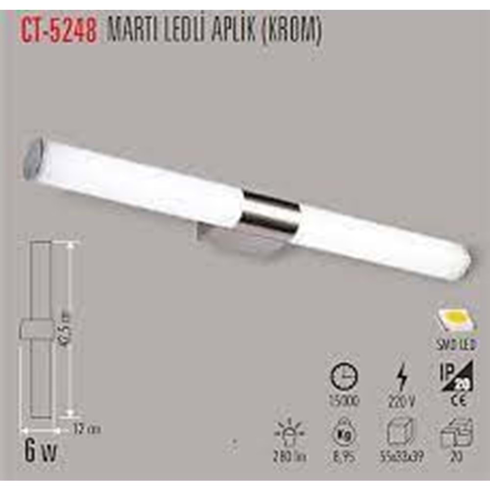 CATA 6W 3200K MARTI LED APLİK CT-5248