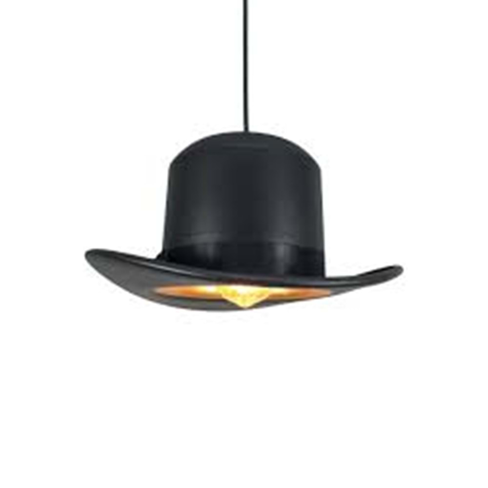 CATA MODERN DEKORATİF SARKIT ARMATÜR SİYAH ŞAPKA CT-8107SYH
