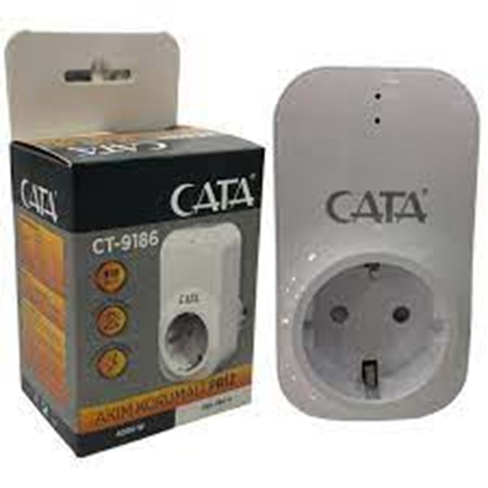 CATA AKIM KORUMALI TEKLİ TOPRAKLI PRİZ CT-9186