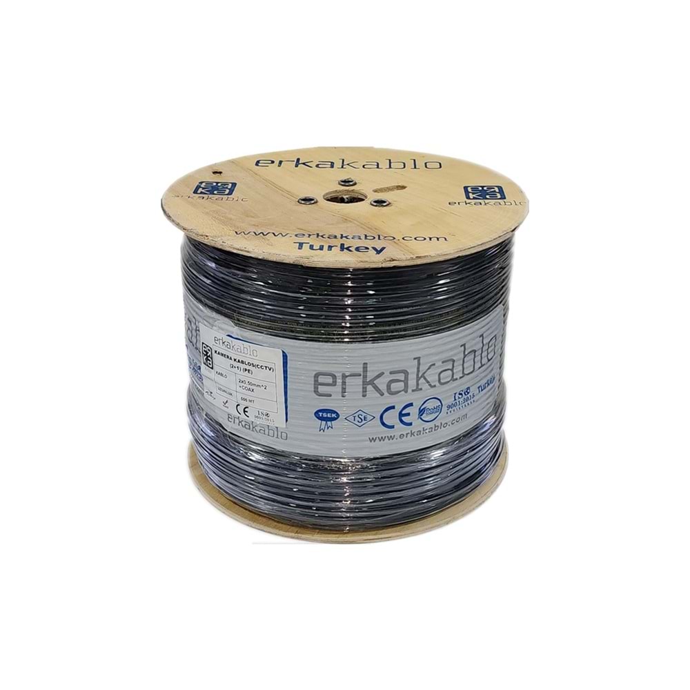 ERKA CCTV 2+1 2X0,50 BAKIR PE 500METRE (1C21-P502-6P1U)