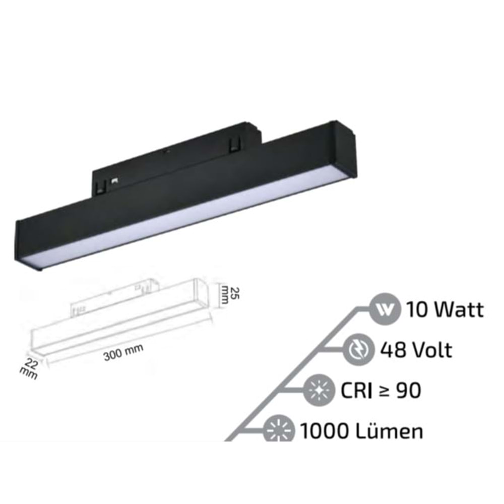 FORLİFE FL-6601 OPAK DİFÜZÖRLÜ MAGNET ARMATÜR 10WATT 4000K