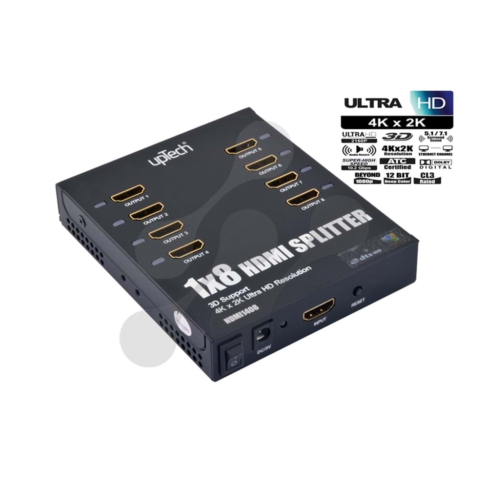 HDMI1408 1X8 HDMI SPLITTER-3D DESTEĞİ-FULLHD-1,4VERSİON