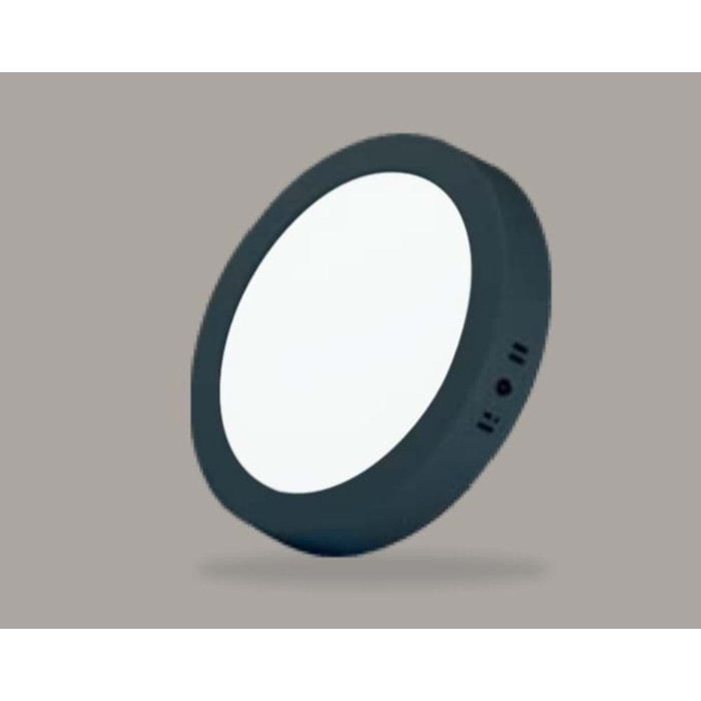 HELIOS HS 1038 18W 3200K SIVA ÜSTÜ YUVARLAK SİYAH LED PANEL