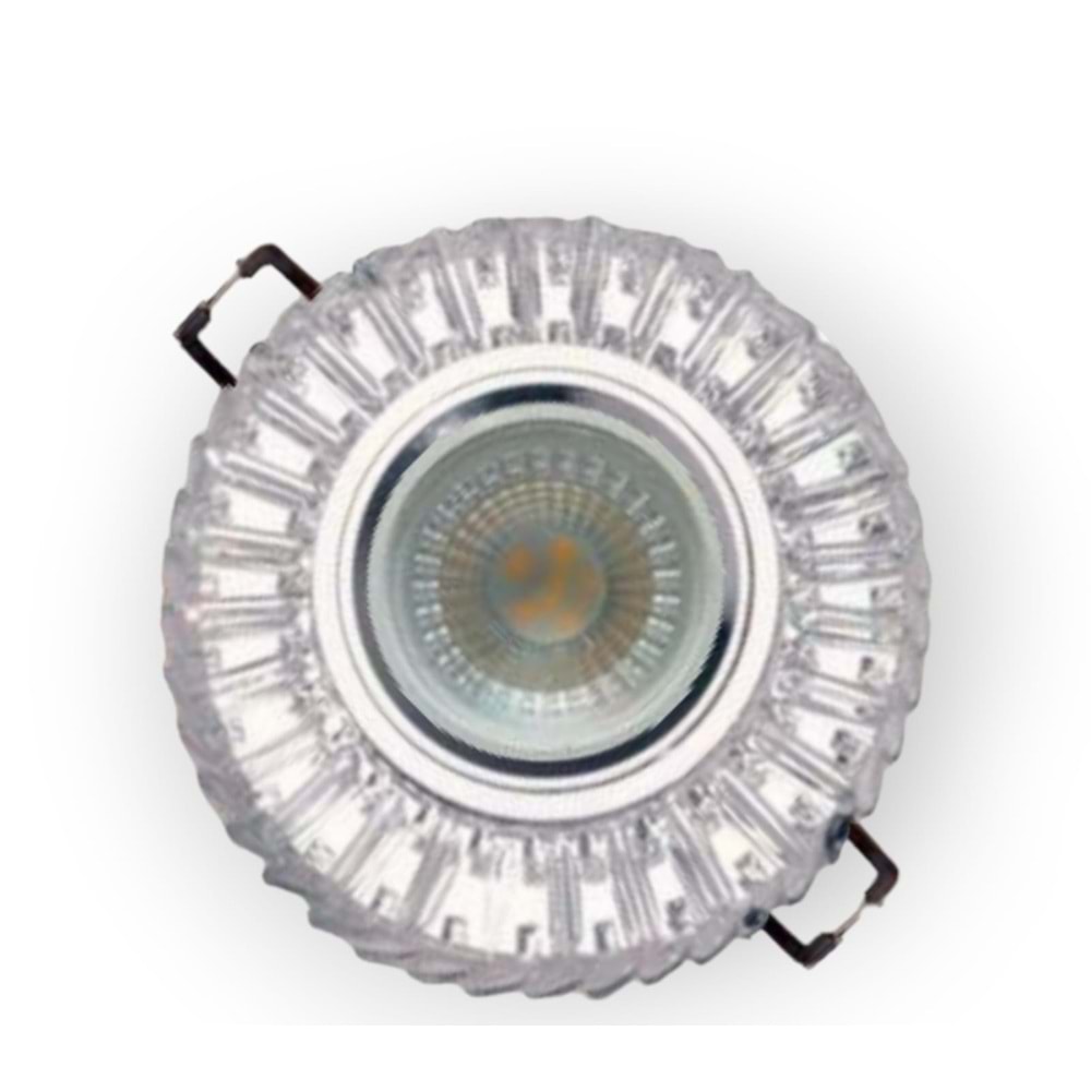 HELIOS HS 1848 4000K LEDLİ DEKORATİF CAM SPOT KASA