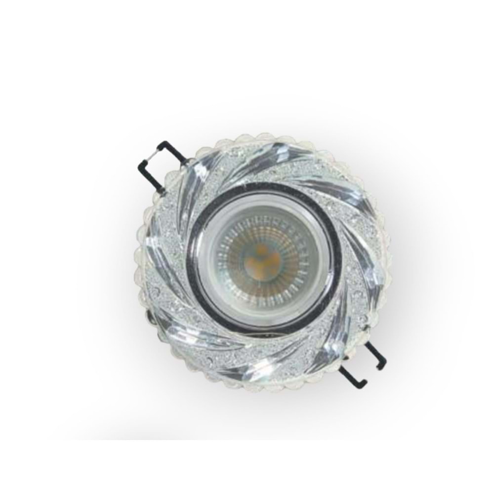 HELIOS HS 1855 4000K KROM-ŞEFFAF LEDLİ CAM SPOT KASA