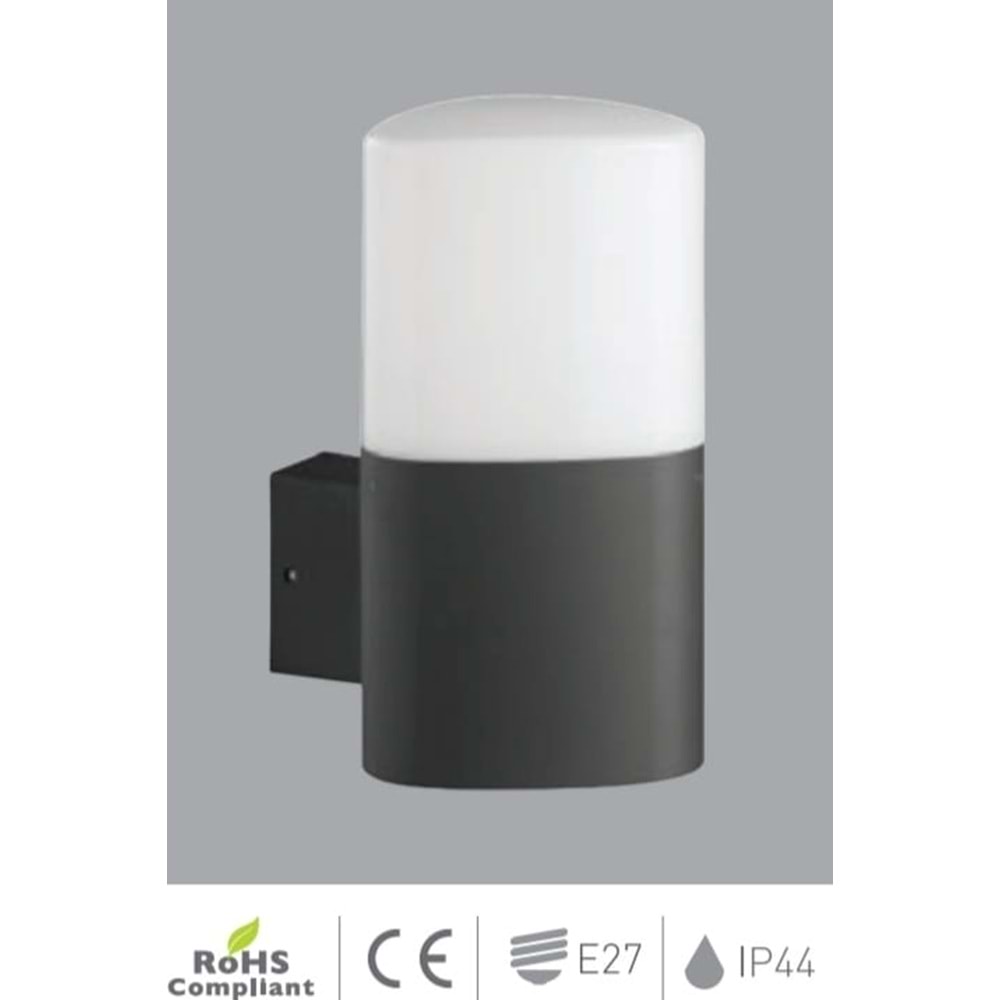 HERA WLA-BAHÇE DUVAR APLİĞİ AG36-00012 60W E27DUY ALUMINYUM