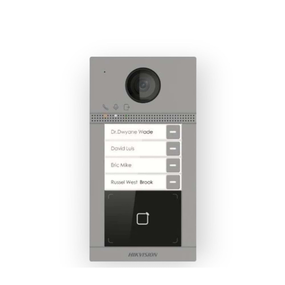 Hikvision DS-KV8413-WME1 4' lü IP İnterkom Zil Paneli
