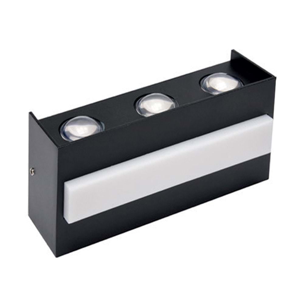 HOROZ 076-042-0012 TWIST-12 12W 4200K METAL SİYAH BAHÇE DUVAR AYDINLATMA