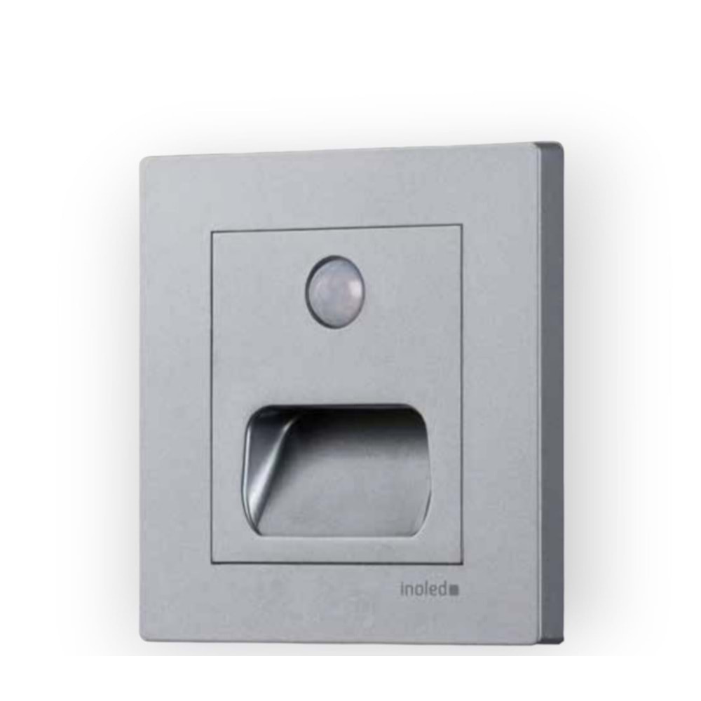INOLED 6102-01 1W 6500K SENSÖRLÜ GRİ KARE KORİDOR ARMATÜR