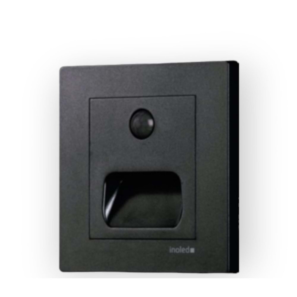 INOLED 6103-01 1W 6500K SİYAH KARE SENSÖRLÜ KORİDOR ARMATÜR