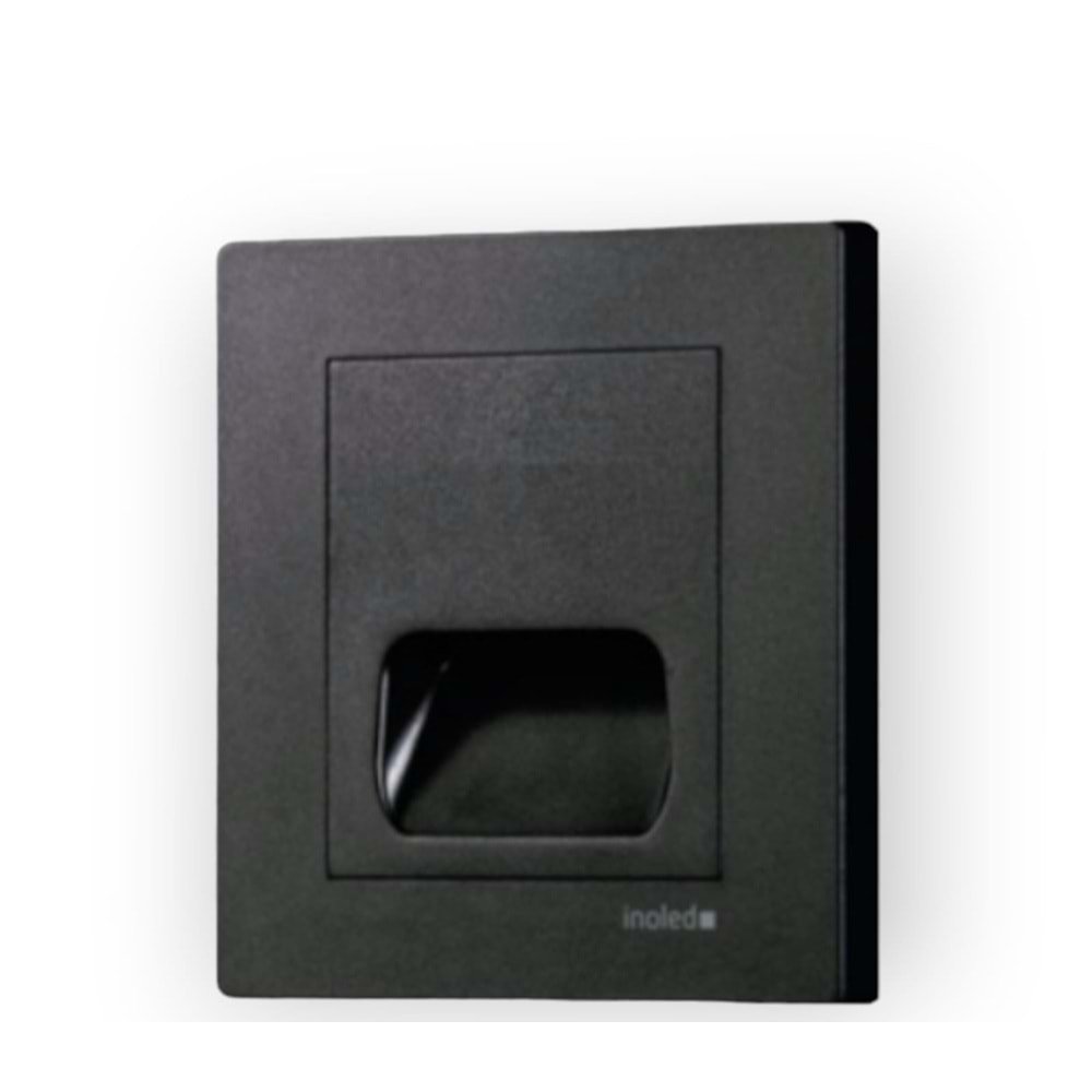 INOLED 6105-01 1W 6500K SİYAH KARE KORİDOR ARMATÜR