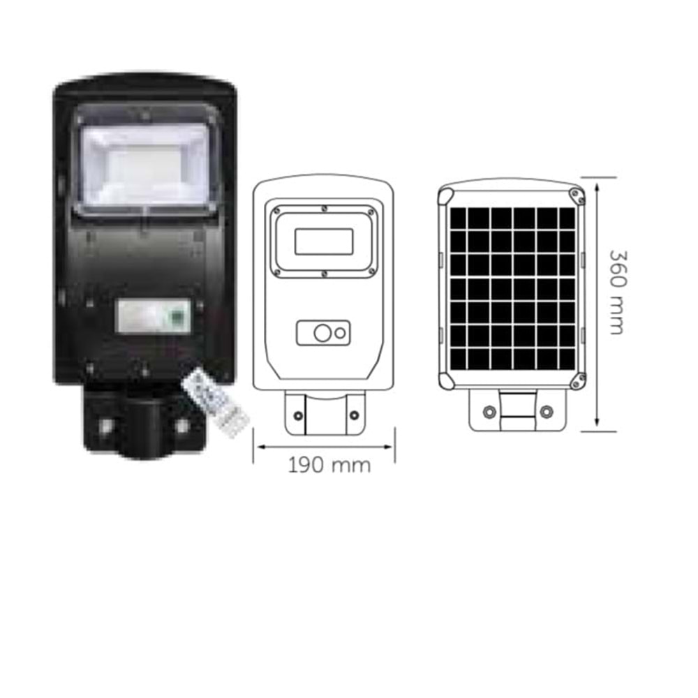 İNOLED 9350-01 30W 6500K SENSÖRLÜ LED SOKAK ARMATÜRÜ