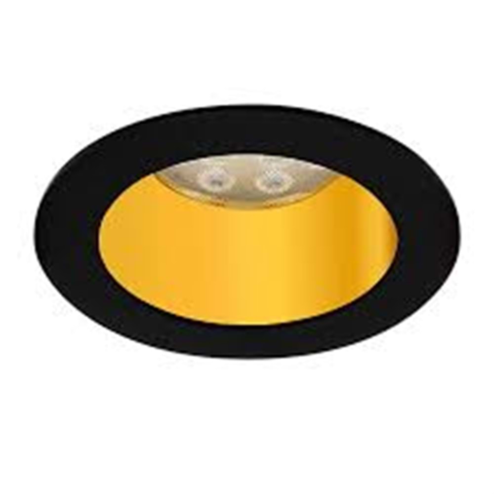 JUPİTER JH714 (JH713 S amp;A) SABİT SPOT SİYAH amp;ALTIN KASA SIVA ALTI ( AMPUL DAHİL DEĞİLDİR)