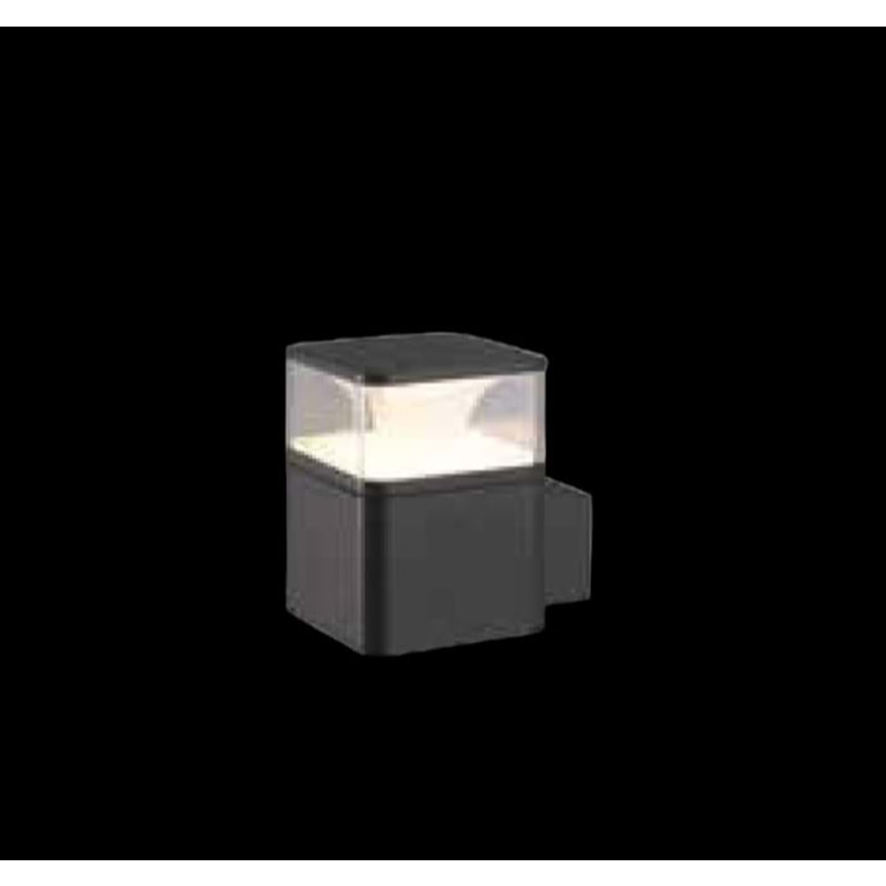 JUPITER LG912 6W 3000K ALUMINYUM,PC ANTRASİT LED BAHÇE APLİK