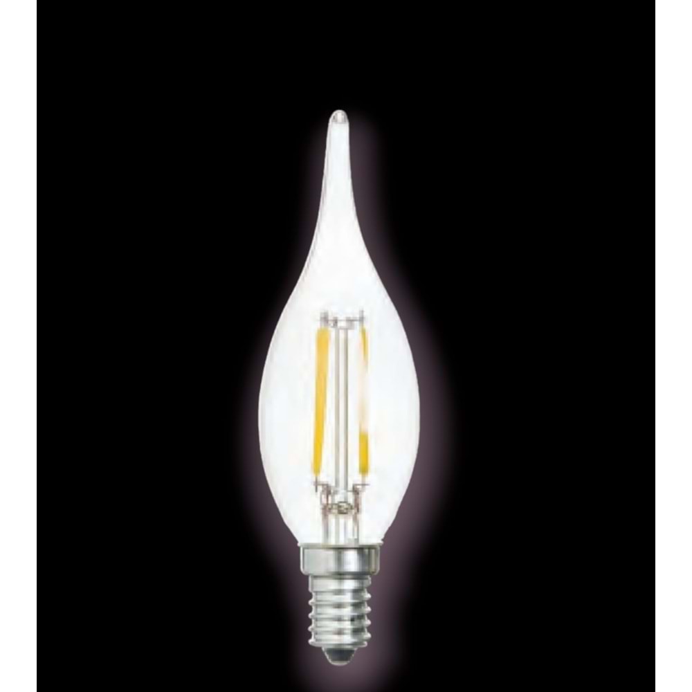 KENDAL KES498 4W 2700K E14 DUYLU LED FLAMANLI KIVRIK BUJİ AMPUL