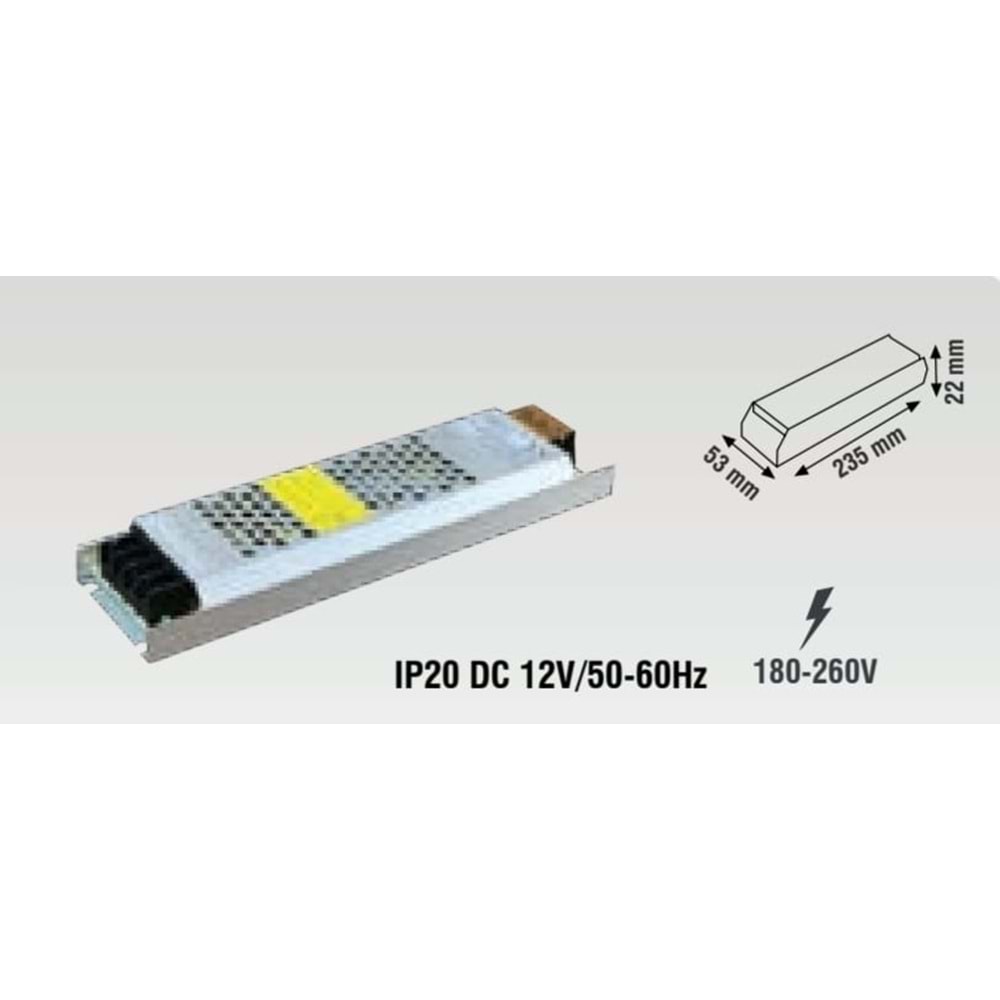 KLD004 150W 12,5A LED TRAFOSU ECO ULTRA SLIM