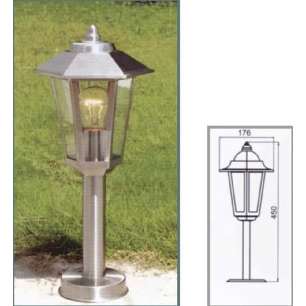 LC-182-1262 METAL PASLANMAZ BAHÇE AYDINLATMASI