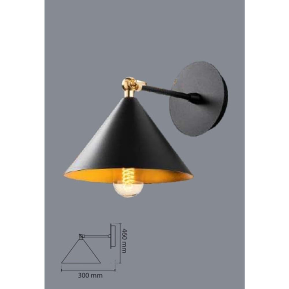 NOAS YL-185BLACK-A SİYAH KASA DEKORATİF DUVAR AYDINLATMA APLİK