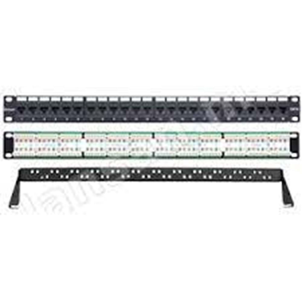 PATCH PANEL SLIDING BLACK 1U 24PORT CAT6 UTP RAC(PP-UCB-2824)LEGRAND