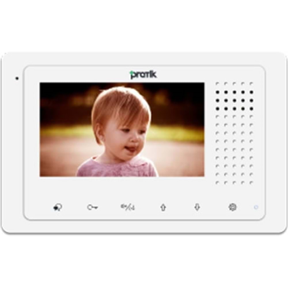 PRATİK KART(2K-400) 4.3 İNÇ DAİRE İÇİ MONİTÖR(DAİRELER ARASI GÖRÜŞME DOKUNMATİK BUTON)