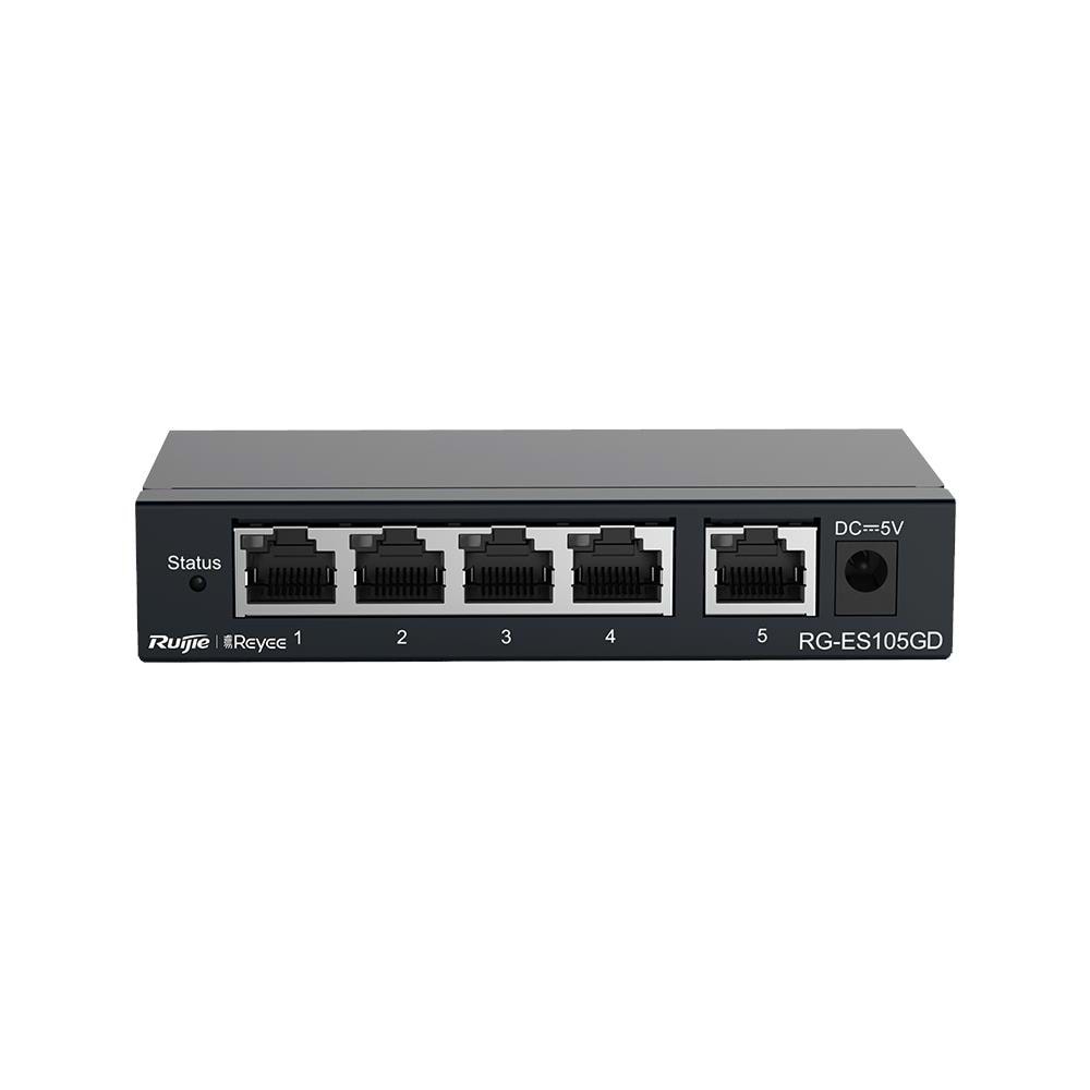 RUIJIE REYEE RG-ES105D 5 PORT 10/100 TAK CALISTIR METAL KASA SWITCH