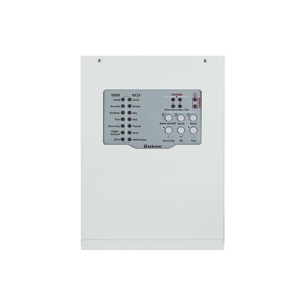 TEKNİM TFP-3122 2 BÖLGELİ KONVANSİYONEL YANGIN ALARM PANELİ(TEK AKÜ İLE ÇALIŞIR (AKÜ HARİÇ)