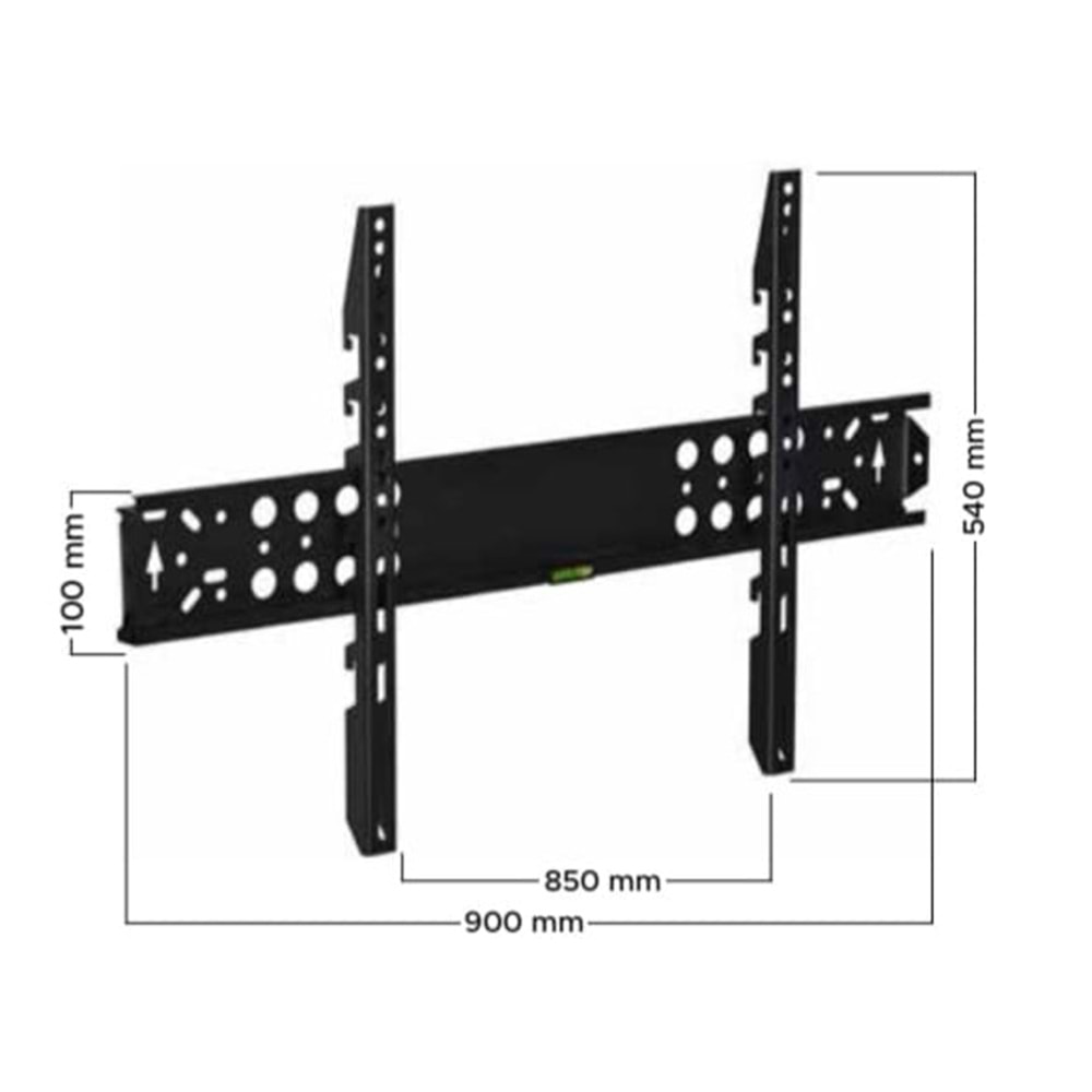 VT 100 S SABİT 42''-100'' LCD/LED TV KİLİTLİ DUVAR ASKI APARATI