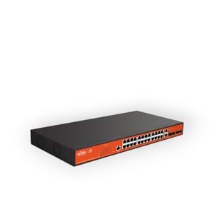 Wi-Tek WI-PCMS328GF 24GE+2Combo SFP+2SFP 802.3af/at Cloud L2 Managed PoE Switch
