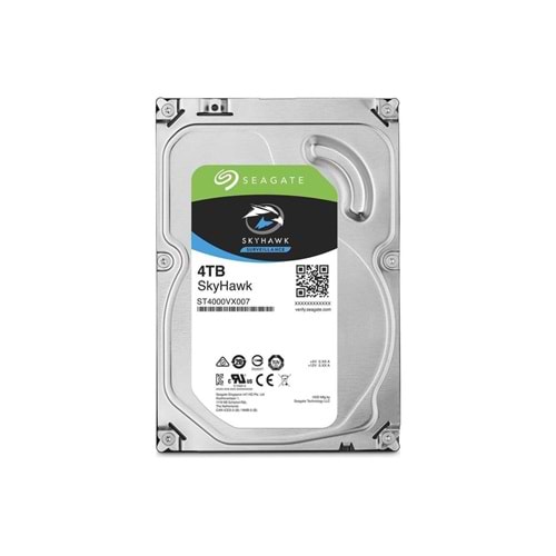 4TB SEAGATE SKYHAWK ST4000VX013 3.5 5900RPM SATA 64MB 7/24 GÜVENLİK