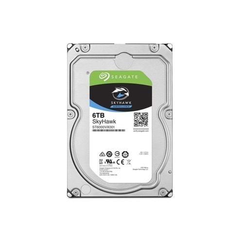 6TB SEAGATE SKYHAWK ST6000VX001 3.5 5400RPM SATA 256MB 7/24 GÜVENLİK