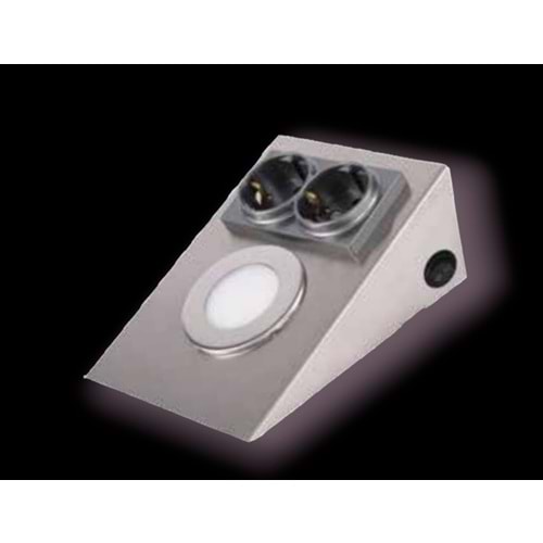 ACK AH11-00234 SATEN KASA 6500K 2.5W LEDLİ TEZGAH ALTI PRİZ