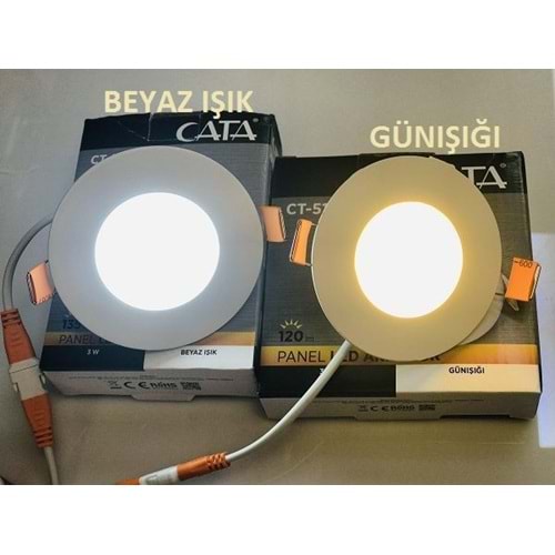 CATA 3W LED PANEL ALÜMİNYUM 3000K CT-5144