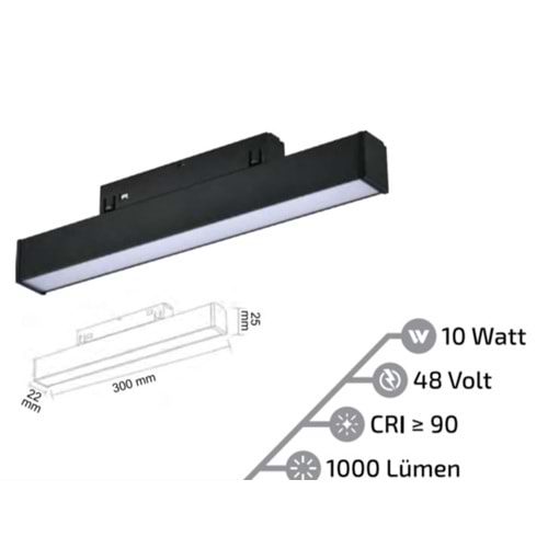 FORLİFE FL-6601 OPAK DİFÜZÖRLÜ MAGNET ARMATÜR 10WATT 4000K