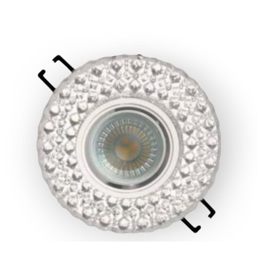 HELIOS HS 1850 4000K LEDLİ DEKORATİF CAM SPOT KASA