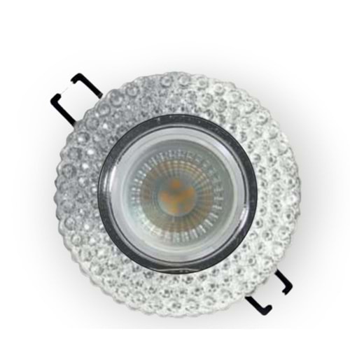 HELIOS HS 1852 4000K KROM-SEFFAF LEDLİ CAM SPOT