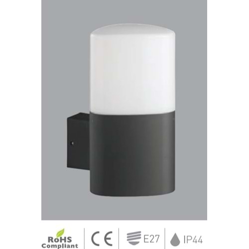 HERA WLA-BAHÇE DUVAR APLİĞİ AG36-00012 60W E27DUY ALUMINYUM