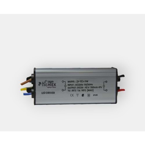 HIGHTEK HT 6015 METAL IP65 LED DRIVER(8-12)3 WATT
