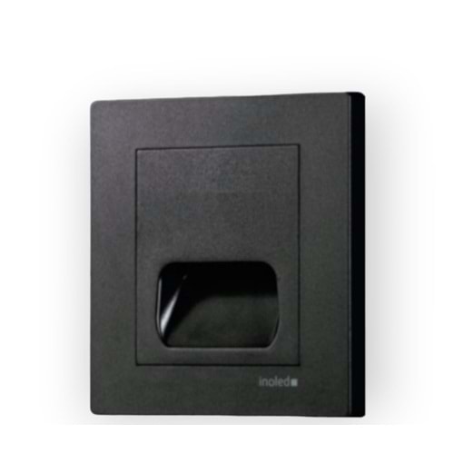 INOLED 6105-01 1W 6500K SİYAH KARE KORİDOR ARMATÜR