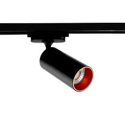 JUPİTER JR658 MONOFAZE SOKETLİ RAY SPOT SİYAH amp; ALTIN KASA ( AMPUL DAHİL DEĞİLDİR)