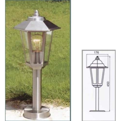 LC-182-1262 METAL PASLANMAZ BAHÇE AYDINLATMASI